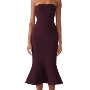CINQ A SEPT vino luna strapless ruffle dress size 6